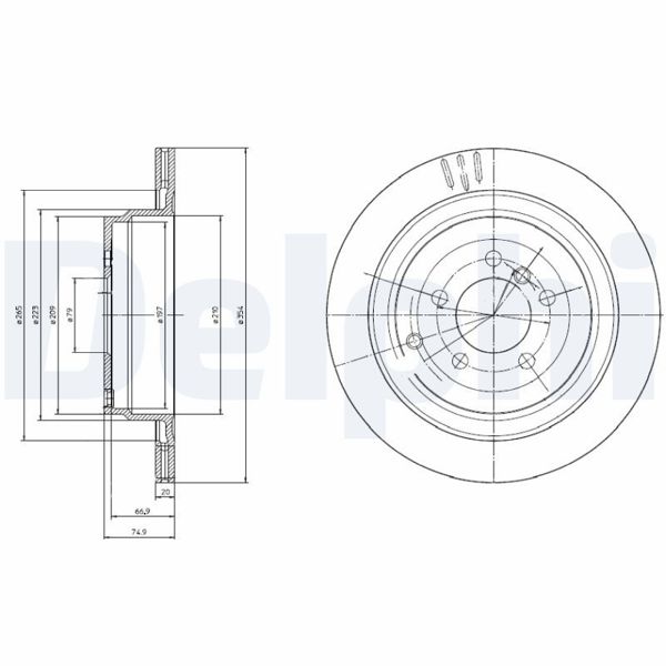 DELPHI BG4021C | Disk Arka (Ad) 06-13 Range Rover4×4 Kutu Tek:Fıyat Tek | 1 Adet