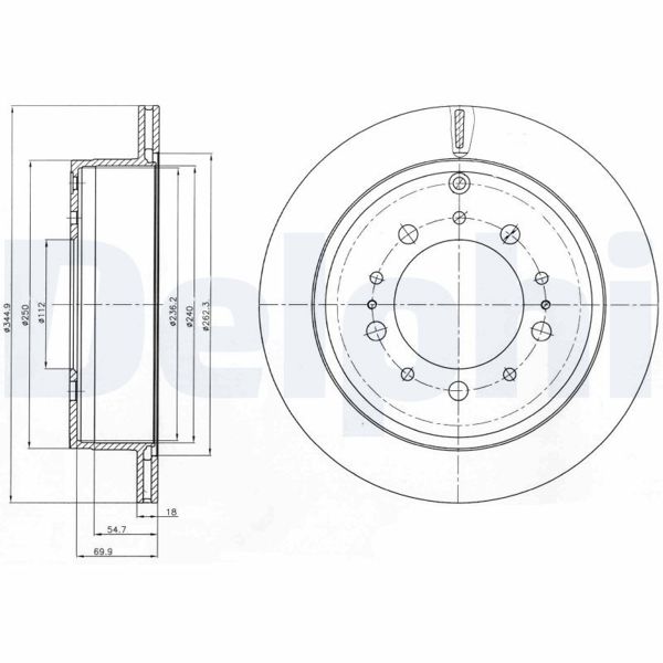 DELPHI BG4275 | Disk Arka 08-Land Cruiser 4.5D-4.7İ V8 | 1 Adet
