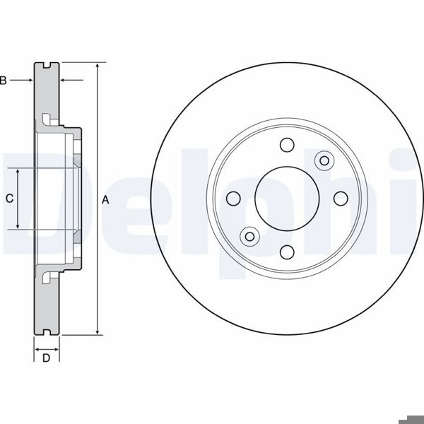 DELPHI BG4459C | Disk On 13-Clio.IV-Logan Dıstan Havalandırmalı | 1 Adet