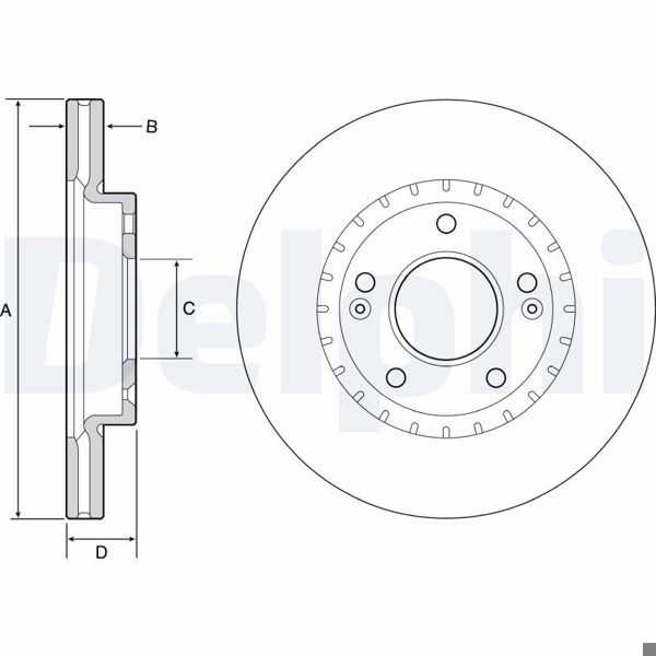 DELPHI BG4565C | Disk On 12- i30-Ceed 15Jant | 1 Adet