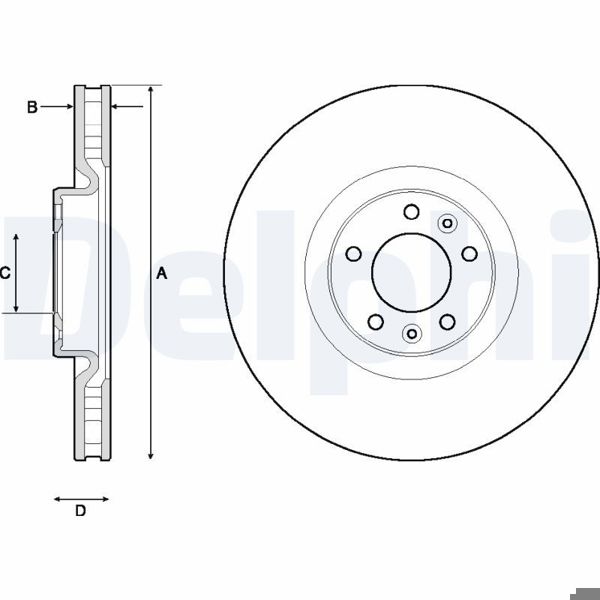 DELPHI BG4716C | Disk On 15 > 308 20 > 3008-508-Grandland-Ds7-Ds9 22 > Astra-Ds4 Kaplamalı | 1 Adet