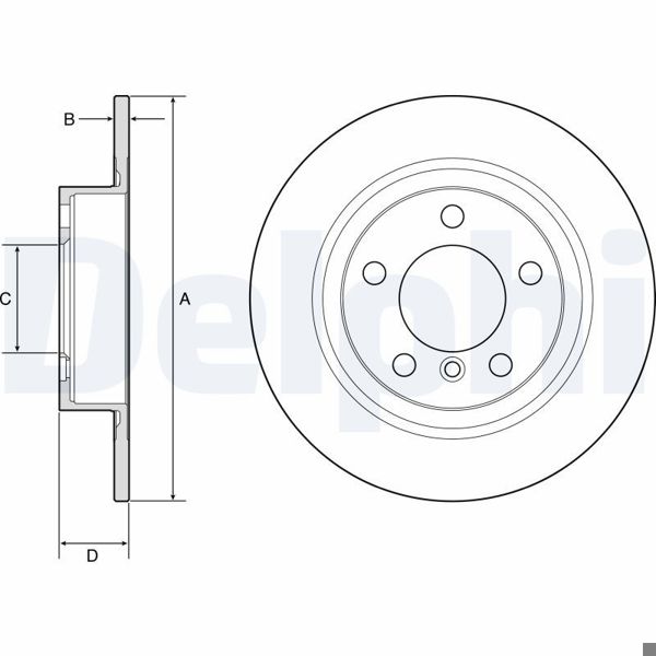 DELPHI BG4916C | Disk Arka 13-17 Mini Cooper | 1 Adet