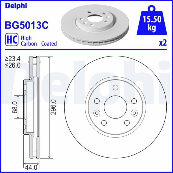 DELPHI BG5013C | Disk On (Adet) 16-Megane.Iv | 1 Adet