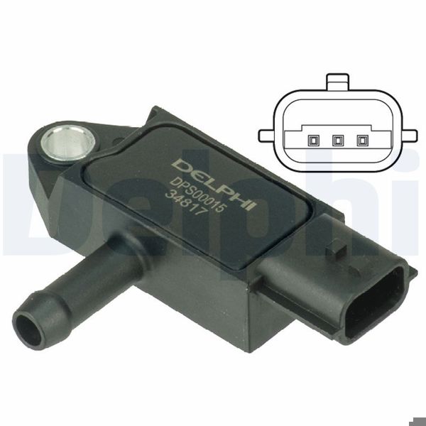 DELPHI DPS00015 | Egsoz Basınç Sensörü Dpf Sensörü (Nissan: Qashqai 1.5 DCI 07-/ Juke 1.5 DCI 10-/ Note 1.5 DCI 06-/ X-Traıl 2.0 DCI 07-/ Renault:Clio / Kango / Fluence 1.5 DCI)