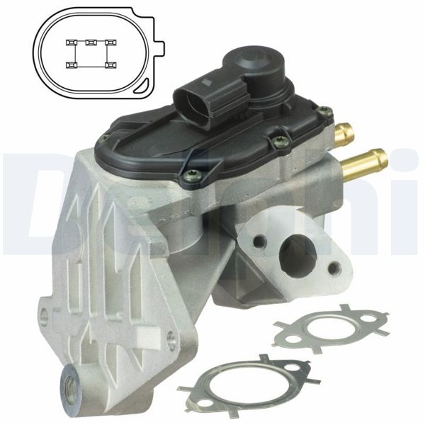 DELPHI EG10424-12B1 | EGR Valfi 04-Golf.V-Jetta-Passat-Toledo-Oct-A3 2.0Fsi