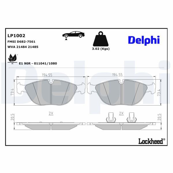 DELPHI LP1002 | Fren Balatası