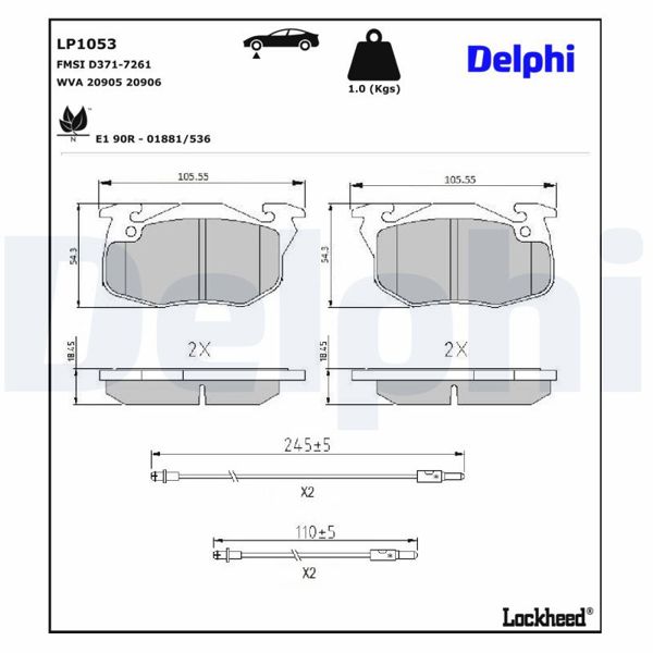 DELPHI LP1053 | Fren Balatası