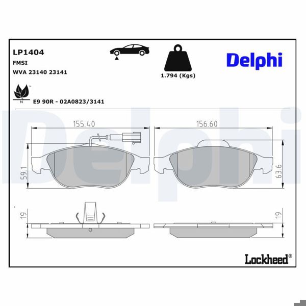 DELPHI LP1404 | Fren Balatası