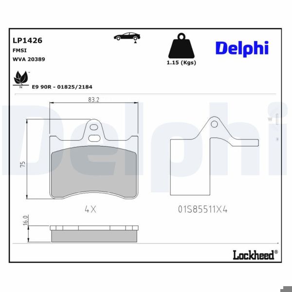 DELPHI LP1426 | Fren Balatası
