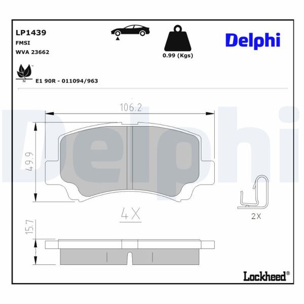 DELPHI LP1439 | Fren Balatası