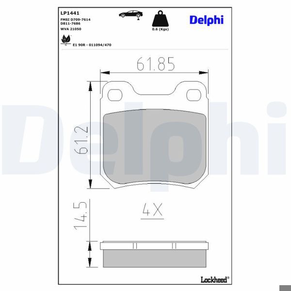 DELPHI LP1441 | Fren Balatası