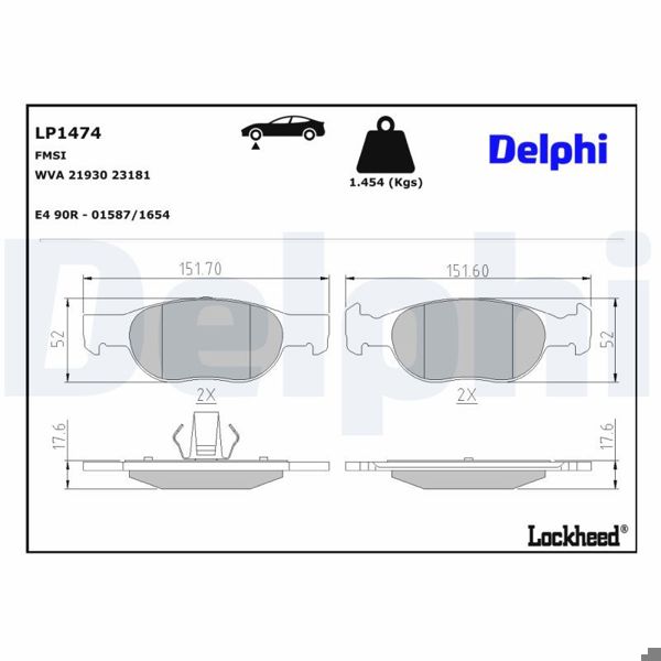 DELPHI LP1474 | Fren Balatası