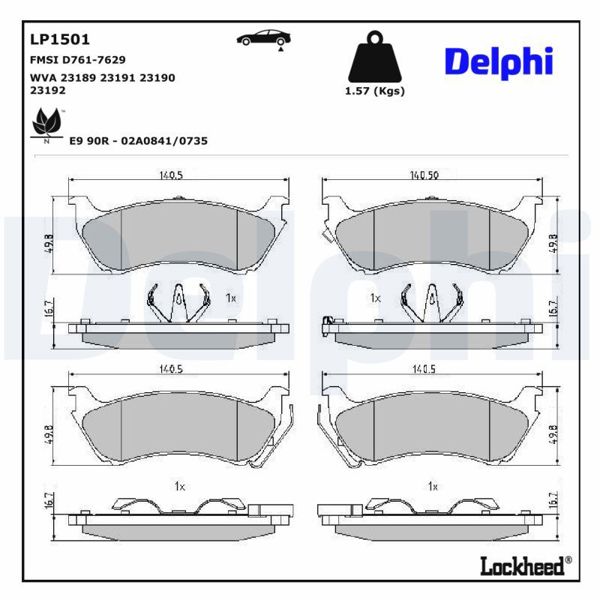 DELPHI LP1501 | Fren Balatası