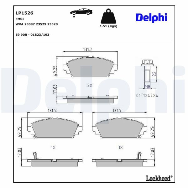 DELPHI LP1526 | Fren Balatası