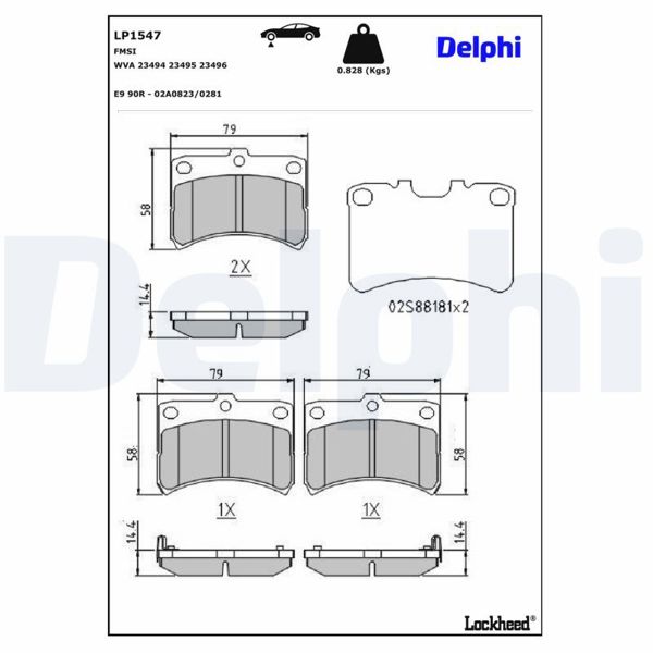 DELPHI LP1547 | Fren Balatası