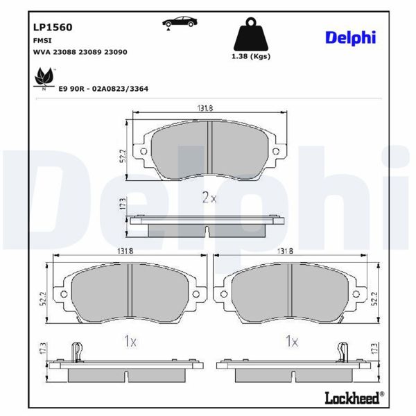 DELPHI LP1560 | Fren Balatası