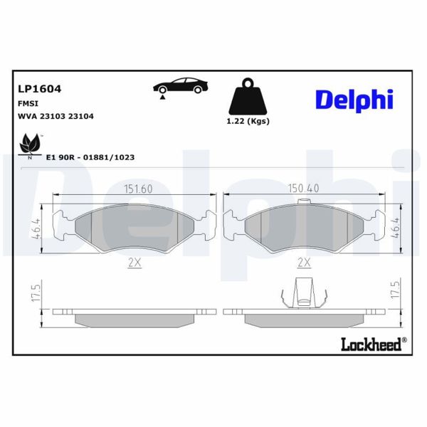 DELPHI LP1604 | Fren Balatası