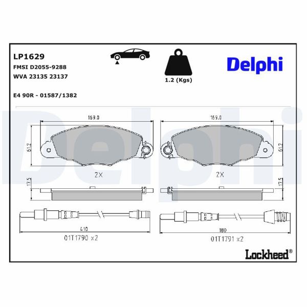 DELPHI LP1629 | Fren Balatası
