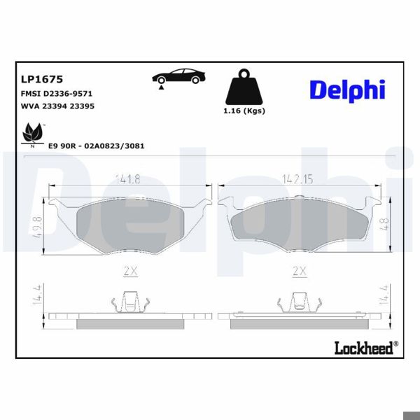 DELPHI LP1675 | Fren Balatası