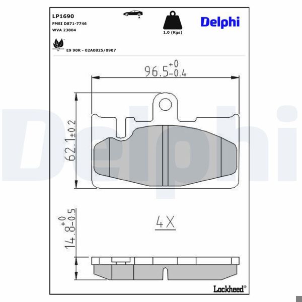 DELPHI LP1690 | Fren Balatası