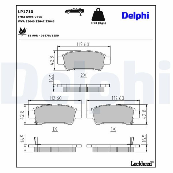 DELPHI LP1710 | Fren Balatası