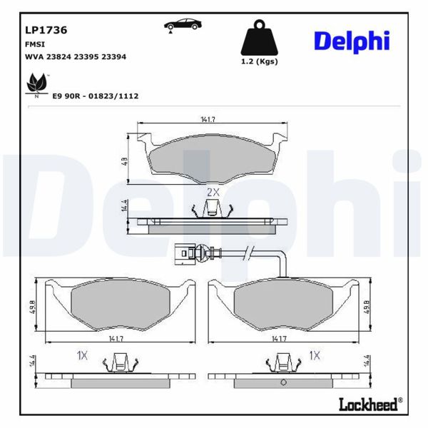 DELPHI LP1736 | Fren Balatası