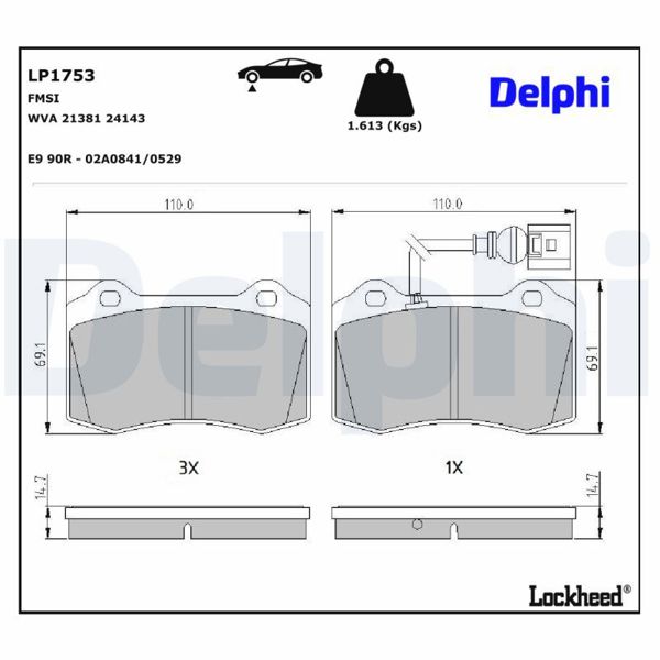 DELPHI LP1753 | Fren Balatası