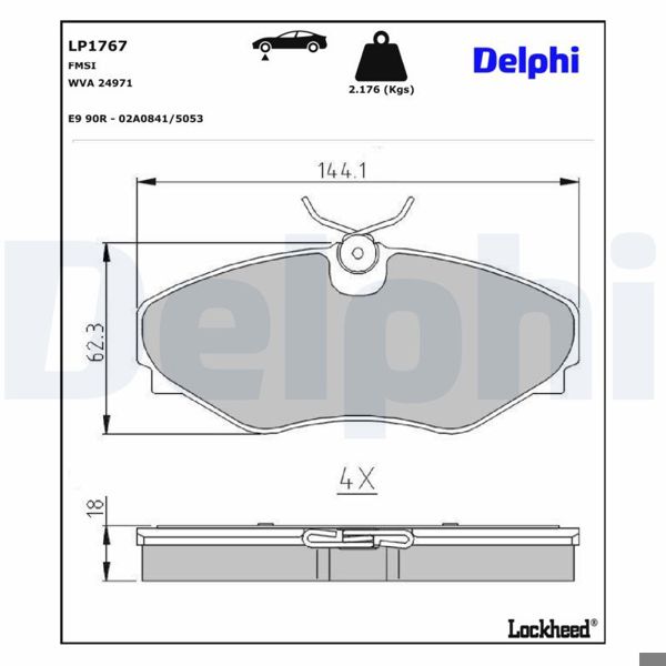 DELPHI LP1767 | Fren Balatası