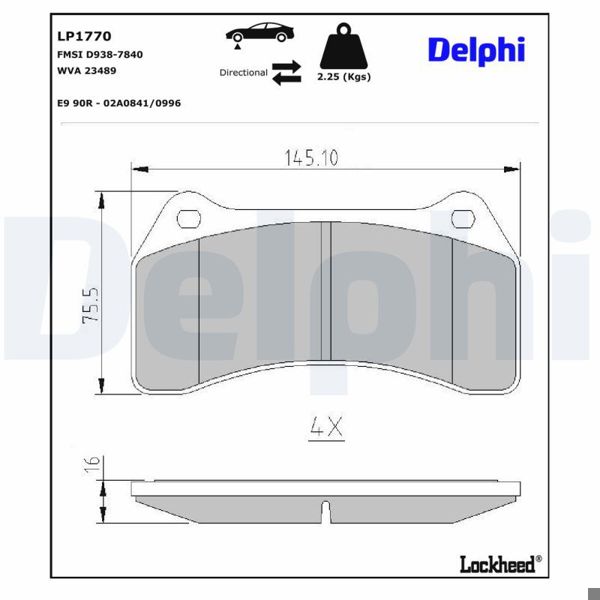 DELPHI LP1770 | Fren Balatası