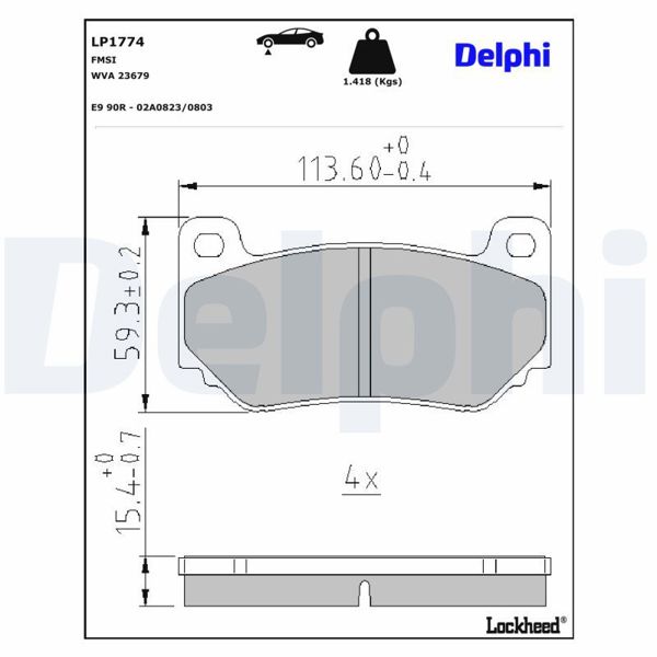 DELPHI LP1774 | Fren Balatası