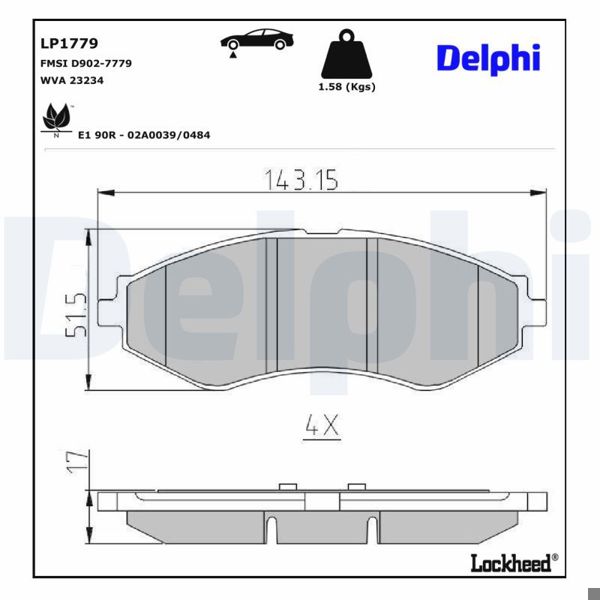 DELPHI LP1779 | Fren Balatası