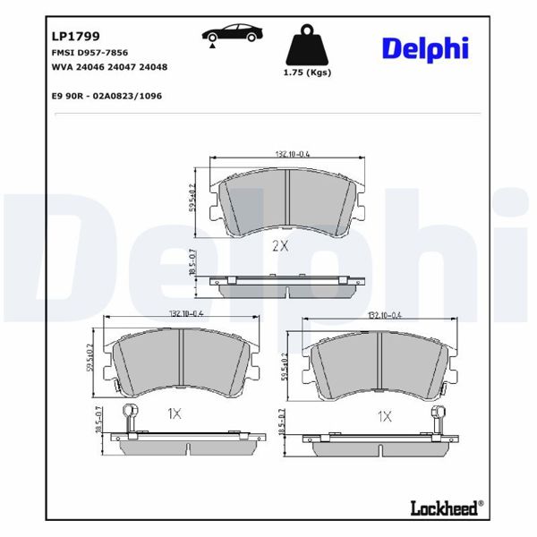 DELPHI LP1799 | Fren Balata Ön 6 Hatchback (Gg) 02 > 071.8 2.0 (Gges) 2.3 (Gg3s) 2.0 Dı (Gg14) 2.0 Dı (Gg14) 2.0 Dı (Gg14) 2.0 (Gges) 6 Sedan (Gg) 02 > 071.8 2.0 (Ggep) 2.0 Dı (Gg14) 2.0 Dı (Gg14) 2.0 Dı (Gg14) 2.0 (Ggep) 2.3 Mps Turbo (Gg3p) 6 Station Wagon (Gy) 02 > 081.8 2.0 (Gyew) 2.3 (Gy3w) 2.0 Dı (Gy19) 2.0 Dı (Gy1