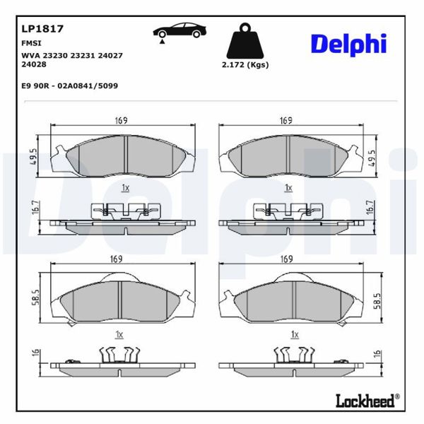 DELPHI LP1817 | Fren Balatası