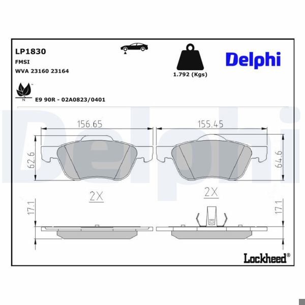 DELPHI LP1830 | Fren Balatası