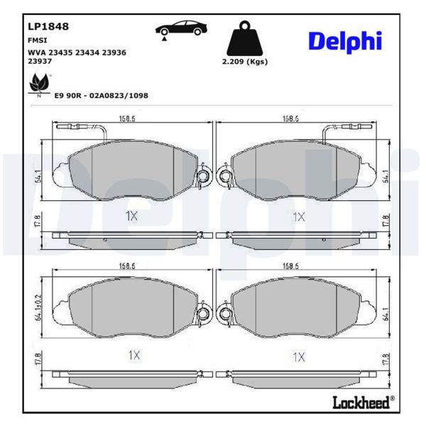 DELPHI LP1848 | Fren Balatası