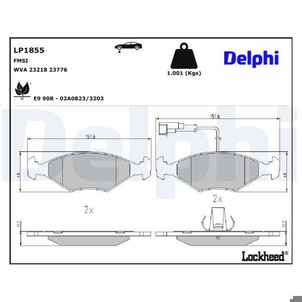 DELPHI LP1855 | Fren Balatası