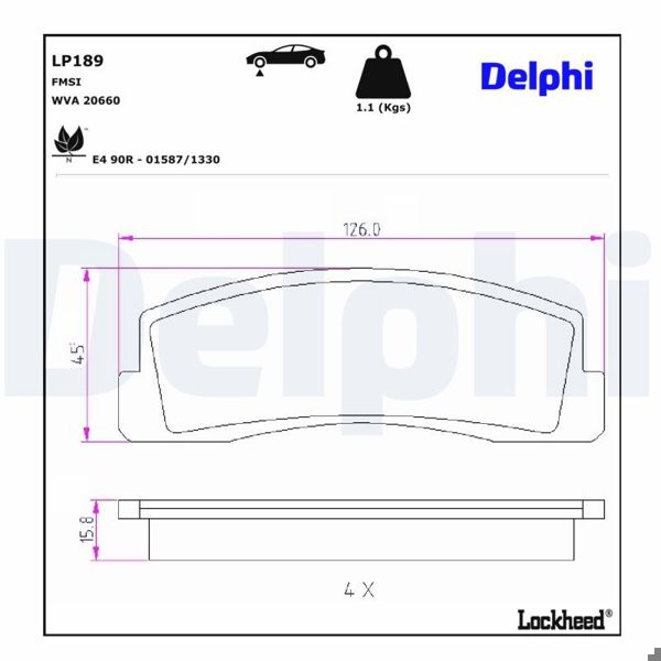 DELPHI LP189 | Fren Balatası
