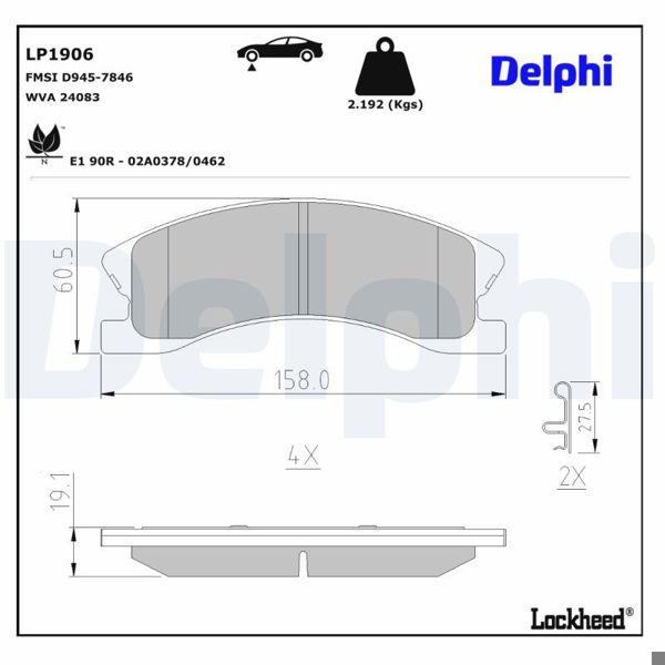 DELPHI LP1906 | Fren Balatası
