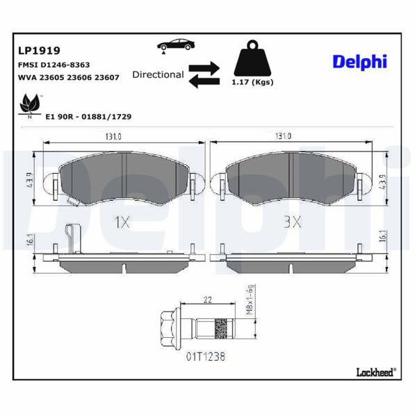 DELPHI LP1919 | Fren Balatası