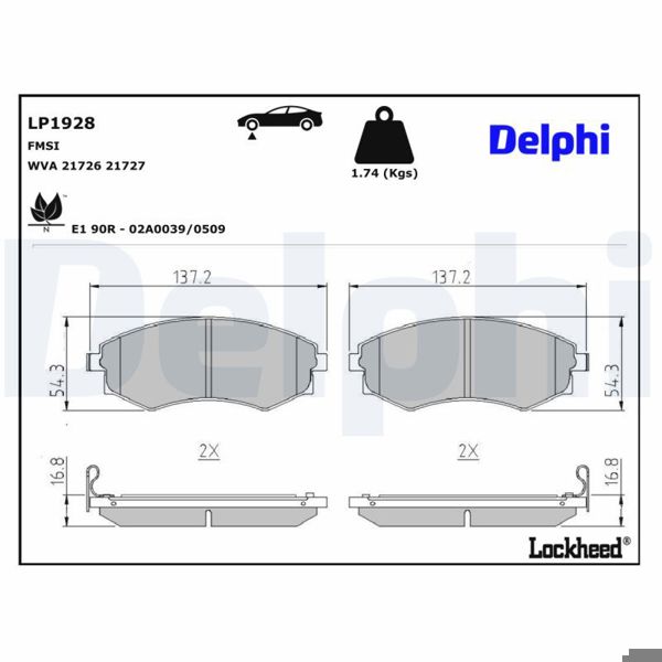 DELPHI LP1928 | Fren Balatası