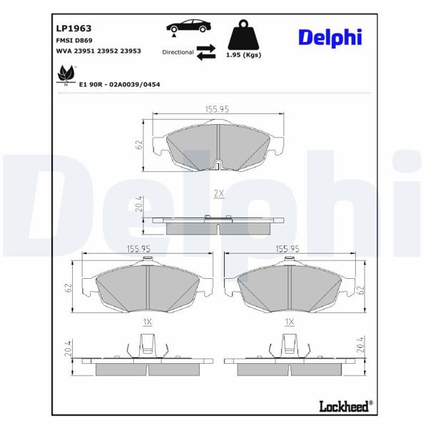 DELPHI LP1963 | Fren Balatası