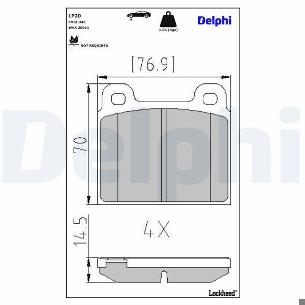 DELPHI LP20 | Fren Balatası