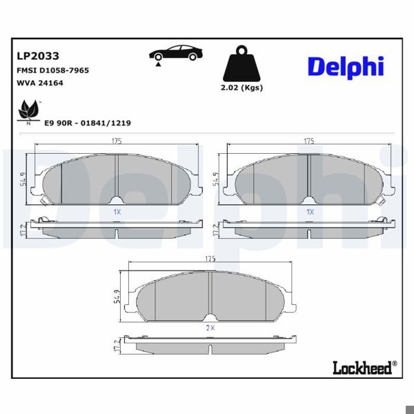 DELPHI LP2033 | Fren Balatası