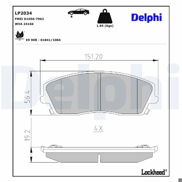 DELPHI LP2034 | Fren Balatası