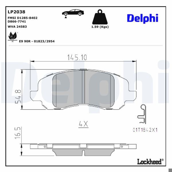 DELPHI LP2038 | Fren Balatası