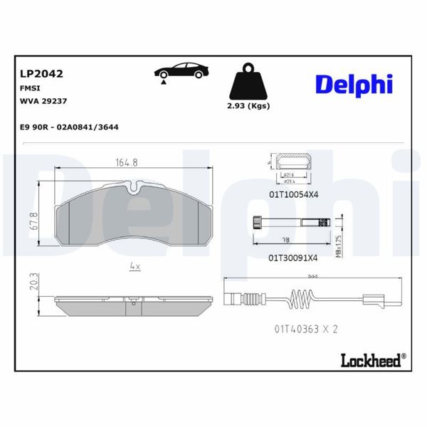 DELPHI LP2042 | Fren Balatası
