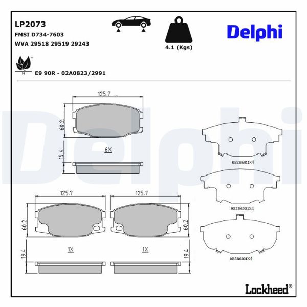 DELPHI LP2073 | Fren Balatası