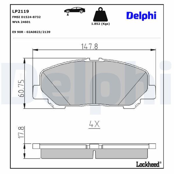 DELPHI LP2119 | Fren Balatası