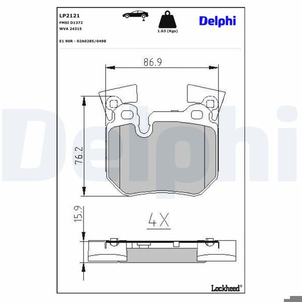 DELPHI LP2121 | Fren Balatası