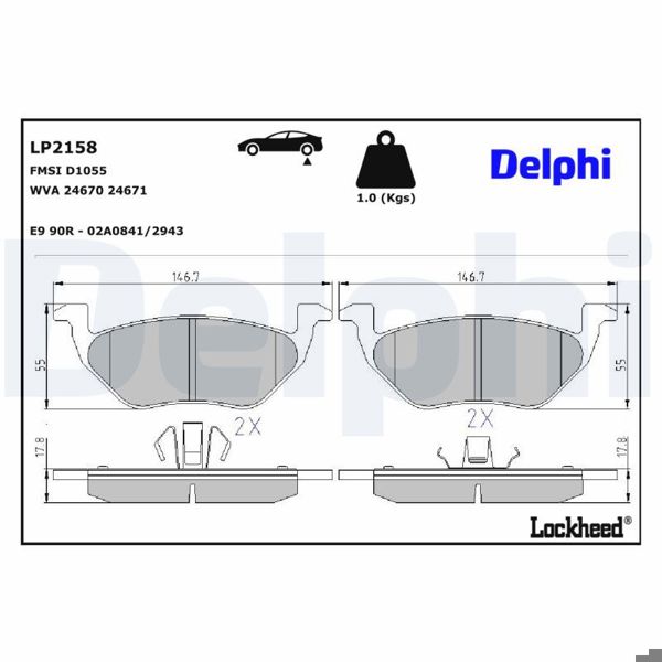 DELPHI LP2158 | Fren Balatası